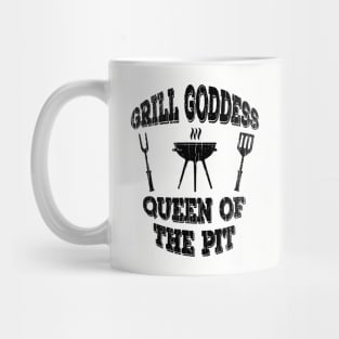 Grill Goddess Queen Of The Pit // Black Mug